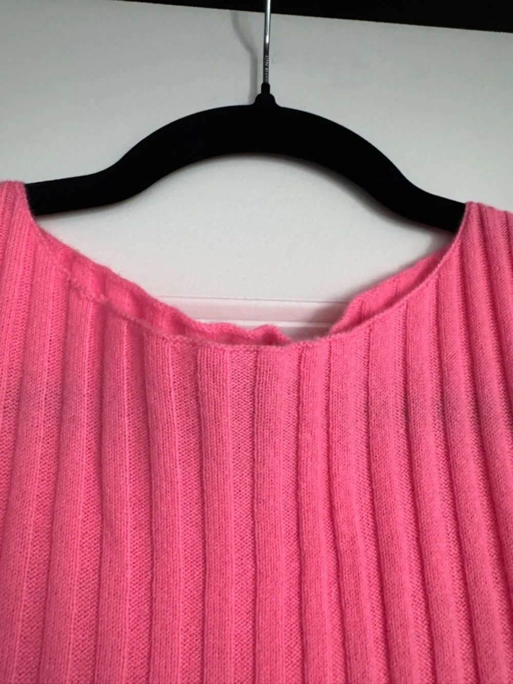 NWT J. CREW Women’s Wide-rib cashmere sweater shell Neon Capri Medium *SEE NOTE* - Picture 10 of 16